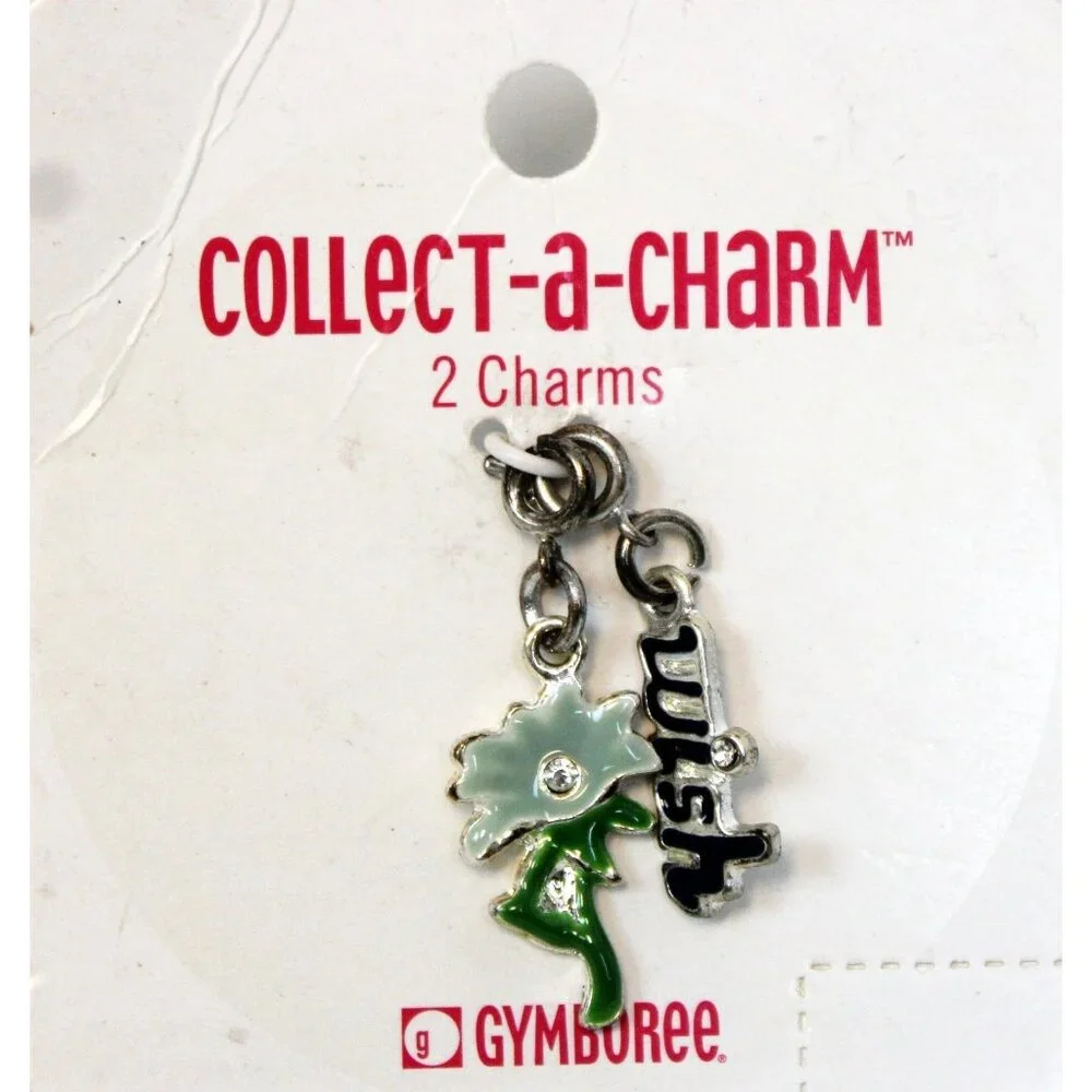 NWT 2004 Gymboree Dandelion Wishes Bracelet Charm Beads Spring Clasp Flower